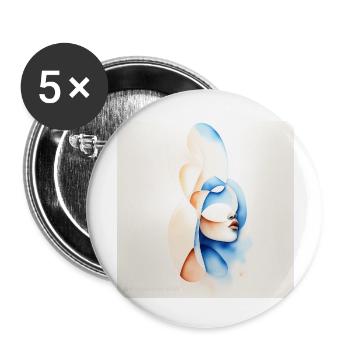 Art des femmes - Lot de 5 grands badges (56 mm) - blanc - Devant