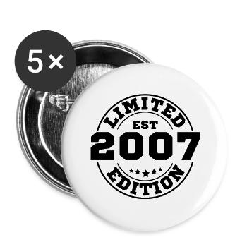 Limitierte Auflage 2007 - Buttons groß 56 mm (5er Pack) - Weiß - Vorne