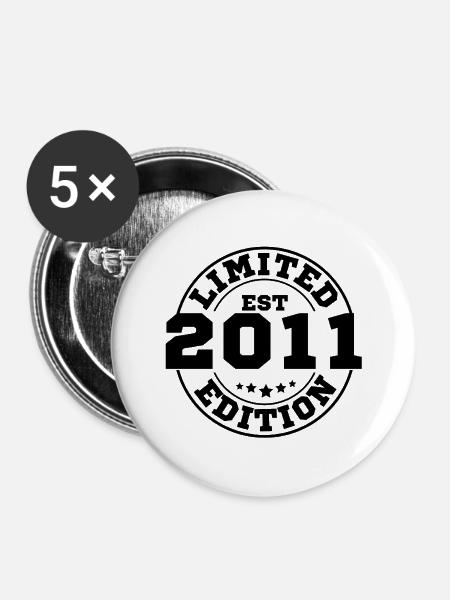 Limitierte Auflage 2011 - Buttons groß 56 mm (5er Pack) - Weiß