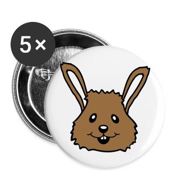 Bunny Rabbit Bunny Cartoon Small Animal Cute - Buttons large 2.2''/56 mm (5-pack) - white - Front