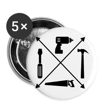 Craftsman - Buttons large 2.2''/56 mm (5-pack) - white - Front