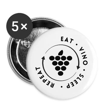 Bacchus Erbe - Buttons groß 56 mm (5er Pack) - Weiß - Vorne