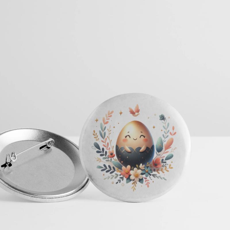 Funny Easter Easter Egg Buttons large 2.2''/56 mm (5-pack)