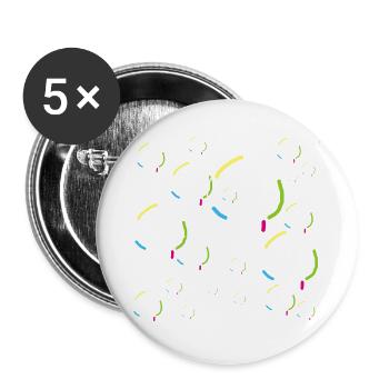 Crânes de savon - Lot de 5 grands badges (56 mm) - blanc - Devant