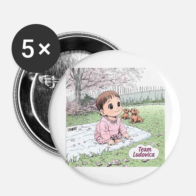 Spring - Buttons large 2.2''/56 mm (5-pack) - white