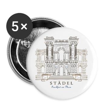 Städel Kunstmuseum Frankfurt am Main Hand Drawing - Buttons large 2.2''/56 mm (5-pack) - white - Front