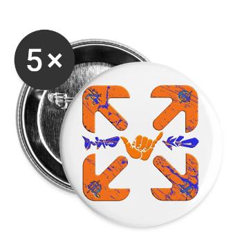 WindKid compass - Buttons large 2.2''/56 mm (5-pack) - white - Front