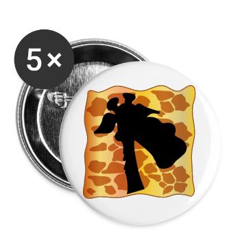 GIRAFFE RAFF PATTERN - Buttons large 2.2''/56 mm (5-pack) - white - Front
