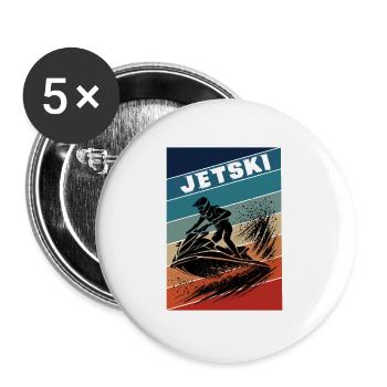 Vintage Jet Ski – Ride the Waves - Buttons large 2.2''/56 mm (5-pack) - white - Front