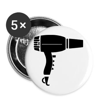 Hair dryer - Buttons large 2.2''/56 mm (5-pack) - white - Front