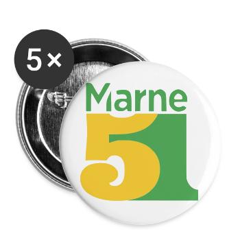 51 - Buttons large 2.2''/56 mm (5-pack) - white - Front