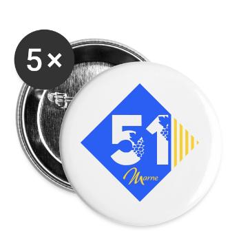 51 - Buttons large 2.2''/56 mm (5-pack) - white - Front
