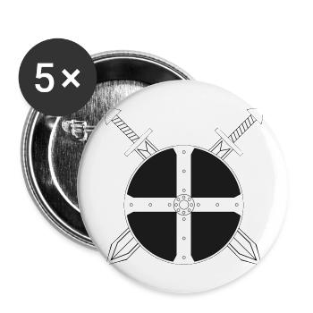 Viking - Buttons large 2.2''/56 mm (5-pack) - white - Front