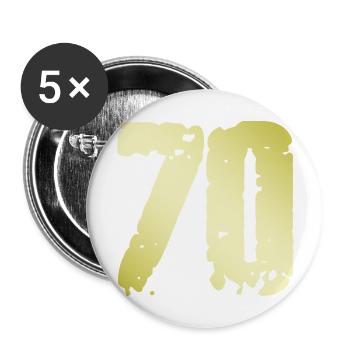 70 Number Vintage - Buttons large 2.2''/56 mm (5-pack) - white - Front