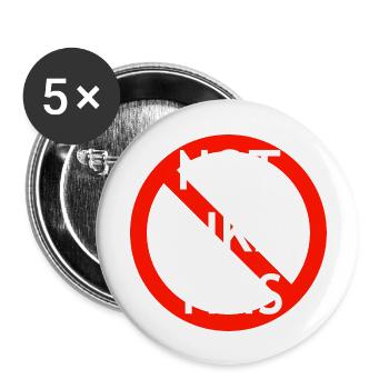 NotLikeThis - Buttons large 2.2''/56 mm (5-pack) - white - Front