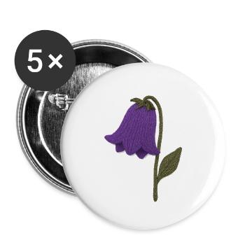 Flowers - Buttons large 2.2''/56 mm (5-pack) - white - Front