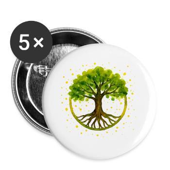 Tree - Buttons large 2.2''/56 mm (5-pack) - white - Front