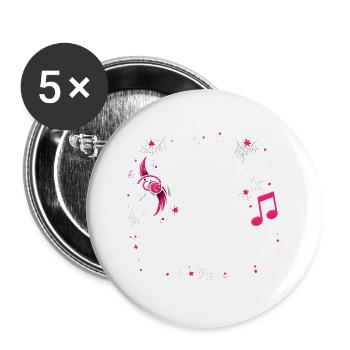 Fête de la Musique Typo Festive - Buttons large 2.2''/56 mm (5-pack) - white - Front