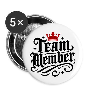 Membre de l’équipe Krone - Lot de 5 grands badges (56 mm) - blanc - Devant