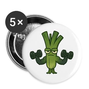Lauch Trainingsgerät Hangeln Hantel Fitness  - Buttons groß 56 mm (5er Pack) - Weiß - Vorne