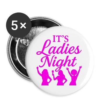C’est la soirée des dames - Lot de 5 grands badges (56 mm) - blanc - Devant