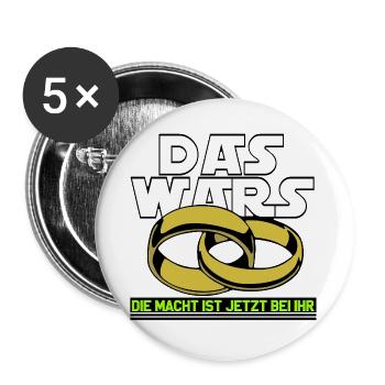 bachelor party , bachelor party , - Buttons large 2.2''/56 mm (5-pack) - white - Front