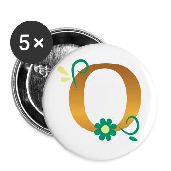 O - Buttons large 2.2''/56 mm (5-pack) - white - Front