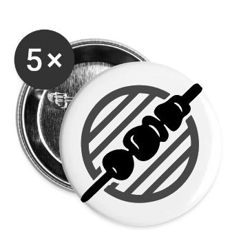 Kebab Grilling - Buttons large 2.2''/56 mm (5-pack) - white - Front