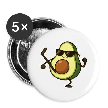 avocado karate - Buttons groß 56 mm (5er Pack) - Weiß - Vorne