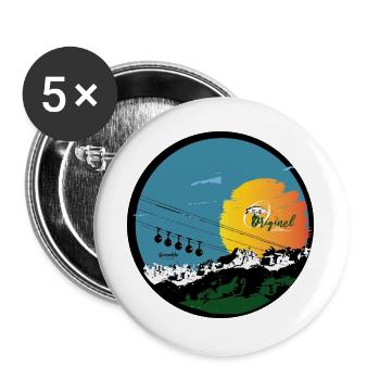 grenoble vue imprenable - Lot de 5 grands badges (56 mm) - blanc - Devant