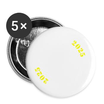 Mallorca 2025 Palme - Buttons groß 56 mm (5er Pack) - Weiß - Vorne