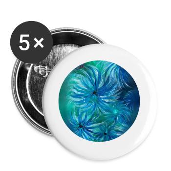 Summer colours - hand-painted by Martina Eßer - Buttons large 2.2''/56 mm (5-pack) - white - Front