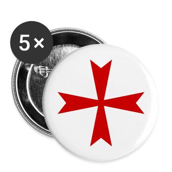 Cross - Buttons large 2.2''/56 mm (5-pack) - white - Front