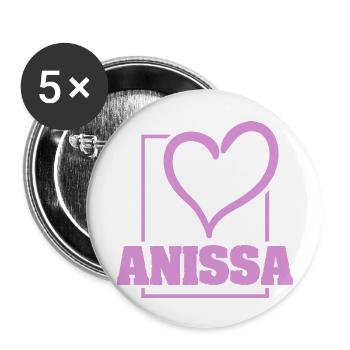 Bachelorette Aniss - Buttons large 2.2''/56 mm (5-pack) - white - Front