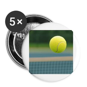 Sportarten - Tennis - Buttons groß 56 mm (5er Pack) - Weiß - Vorne