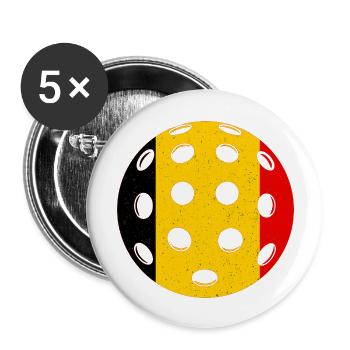 Pickleball Belgium - Buttons large 2.2''/56 mm (5-pack) - white - Front