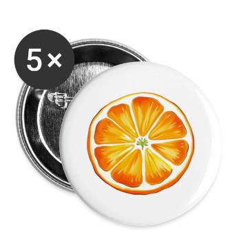 Painted orange - Buttons large 2.2''/56 mm (5-pack) - white - Front