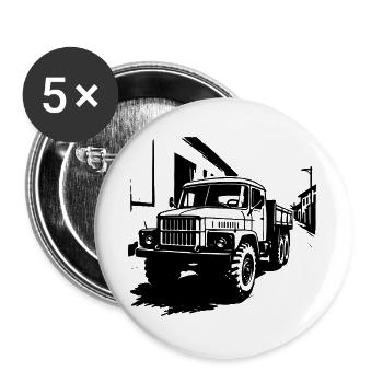 Stahlgigant aus dem Osten - Buttons groß 56 mm (5er Pack) - Weiß - Vorne