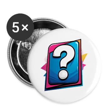 Question mark - Buttons large 2.2''/56 mm (5-pack) - white - Front