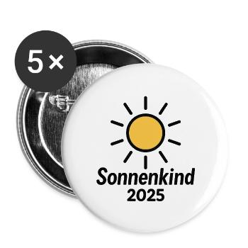 Sun Child 2025 - Buttons large 2.2''/56 mm (5-pack) - white - Front