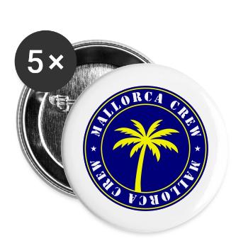 Mallorca Crew - Buttons groß 56 mm (5er Pack) - Weiß - Vorne