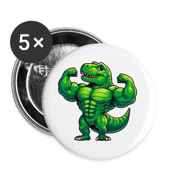 Strong kite trainer with muscle design - Buttons large 2.2''/56 mm (5-pack) - white - Front