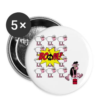 The black sheep strikes again - Buttons large 2.2''/56 mm (5-pack) - white - Front