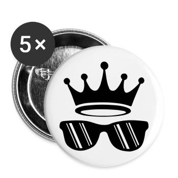 Lunettes de soleil Crown Holiday - Lot de 5 grands badges (56 mm) - blanc - Devant
