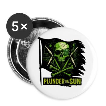 Plunder the Sun - Buttons large 2.2''/56 mm (5-pack) - white - Front