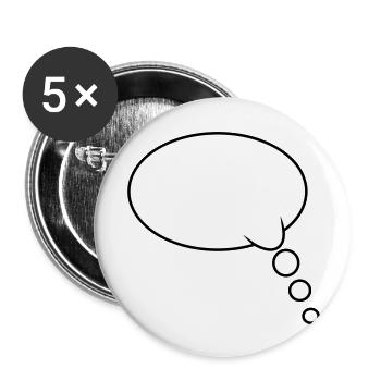 Thought Bubble Design - Buttons large 2.2''/56 mm (5-pack) - white - Front