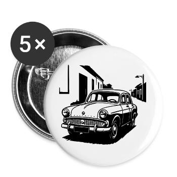 Retro Classic 403 - Buttons large 2.2''/56 mm (5-pack) - white - Front