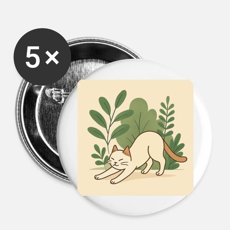 Cat - Buttons large 2.2''/56 mm (5-pack) - white