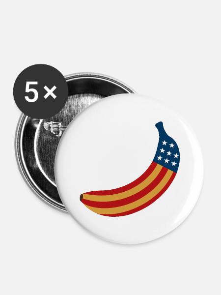 Bananamerica II - Buttons groß 56 mm (5er Pack) - Weiß