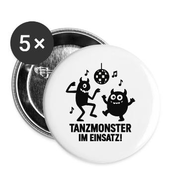 Dance Monster Insert Disco - Lot de 5 grands badges (56 mm) - blanc - Devant